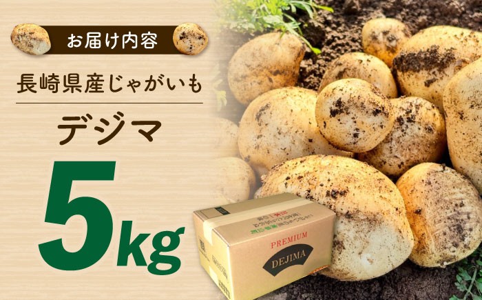 デジマ じゃがいも ジャガイモ 春作 新じゃが 5kg 長崎 国産 野菜 旬 家庭用 長崎 雲仙 南串山