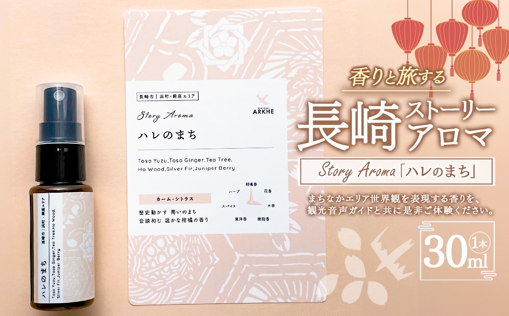 【長崎ストーリーアロマ】Story Aroma「ハレのまち」※ギフト箱入り ／ 観光音声ガイド付き アロマ スプレー