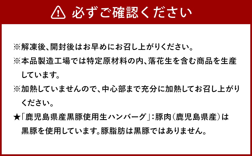 鹿児島県産黒豚使用生ハンバーグ