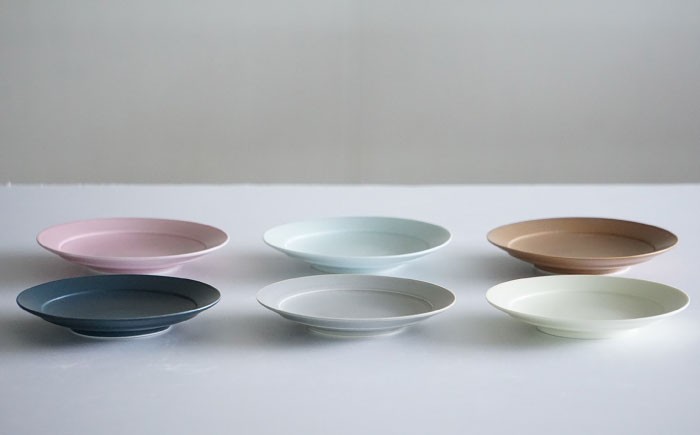 RA46 【波佐見焼】DAILY MAT シリーズ　リム小皿  6枚セット【永峰製磁】-4