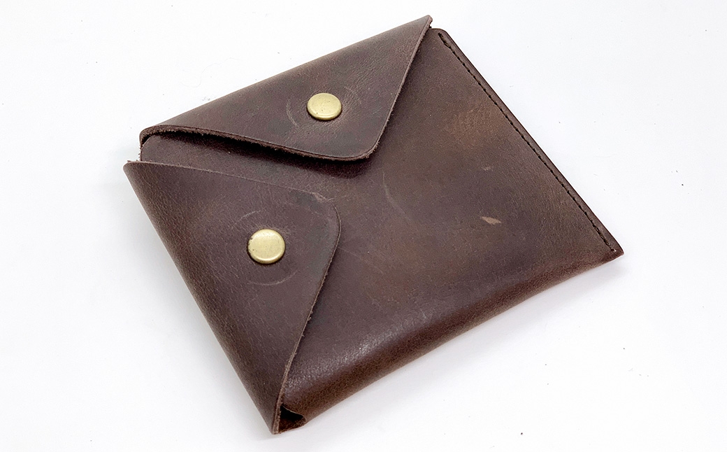 渋沢栄一翁 コンパクト財布 ダークブラウン