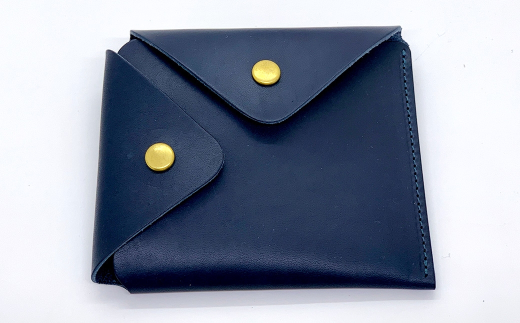 渋沢栄一翁 コンパクト財布 ネイビー
