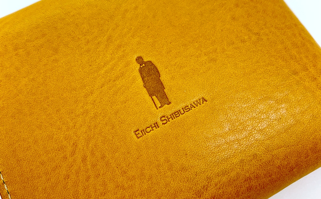 渋沢栄一翁 コンパクト財布 イエローB