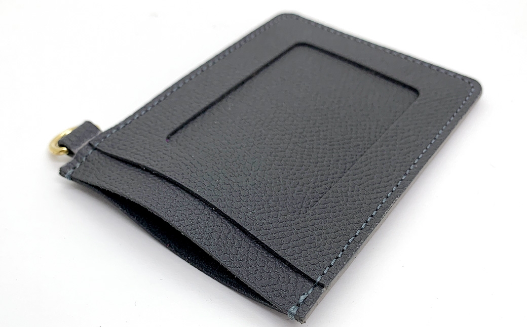 渋沢栄一翁 パスケース ダークグレー