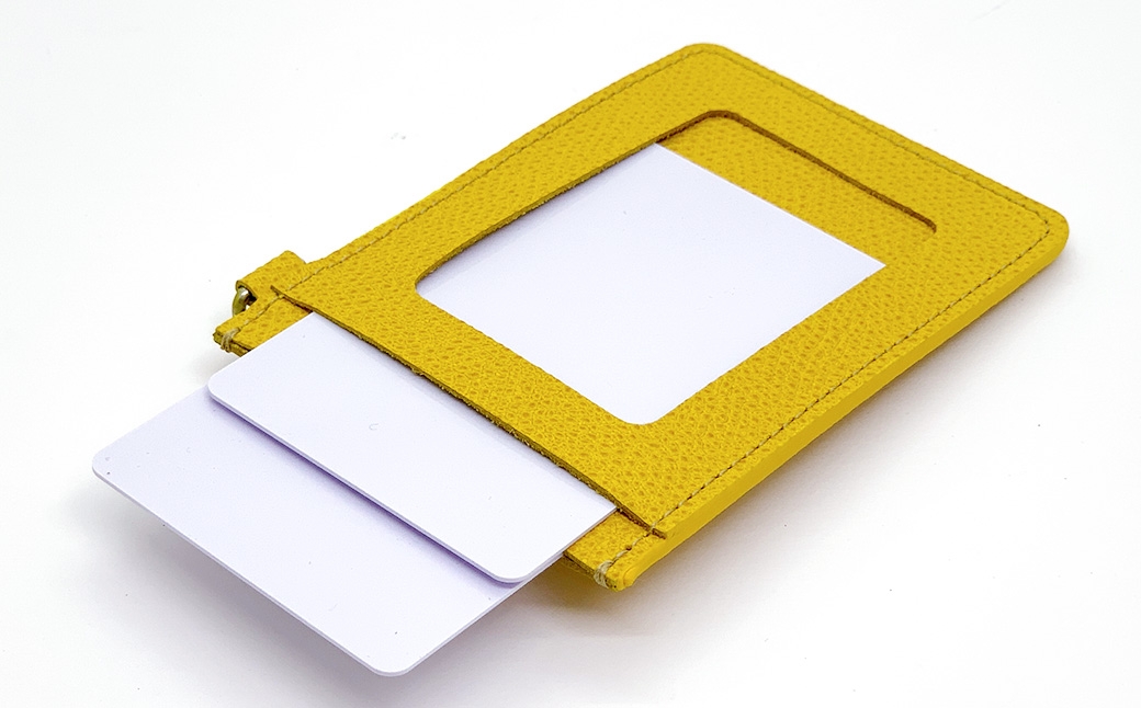 渋沢栄一翁 パスケース イエロー