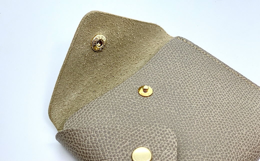 渋沢栄一翁 コンパクト財布 グレージュ