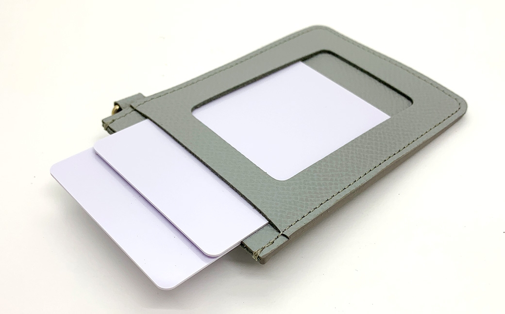 渋沢栄一翁 パスケース ライトグレー