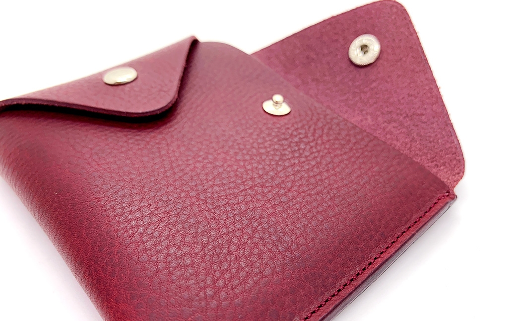 渋沢栄一翁 コンパクト財布 バーガンディ