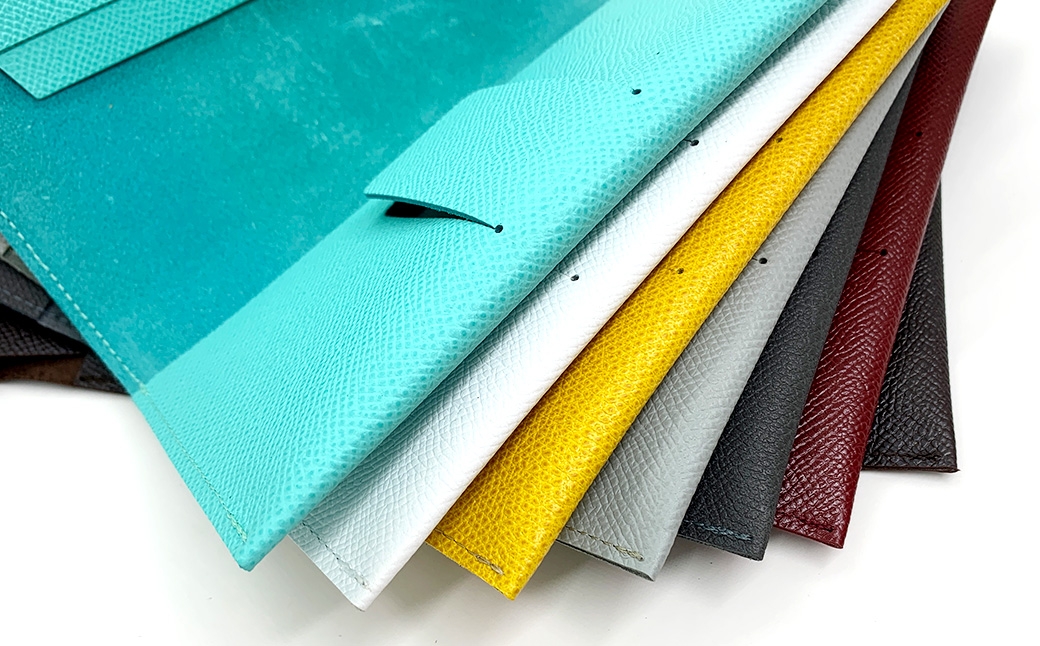 渋沢栄一翁 レザーブックカバー&しおりセット （ Tブルー ）