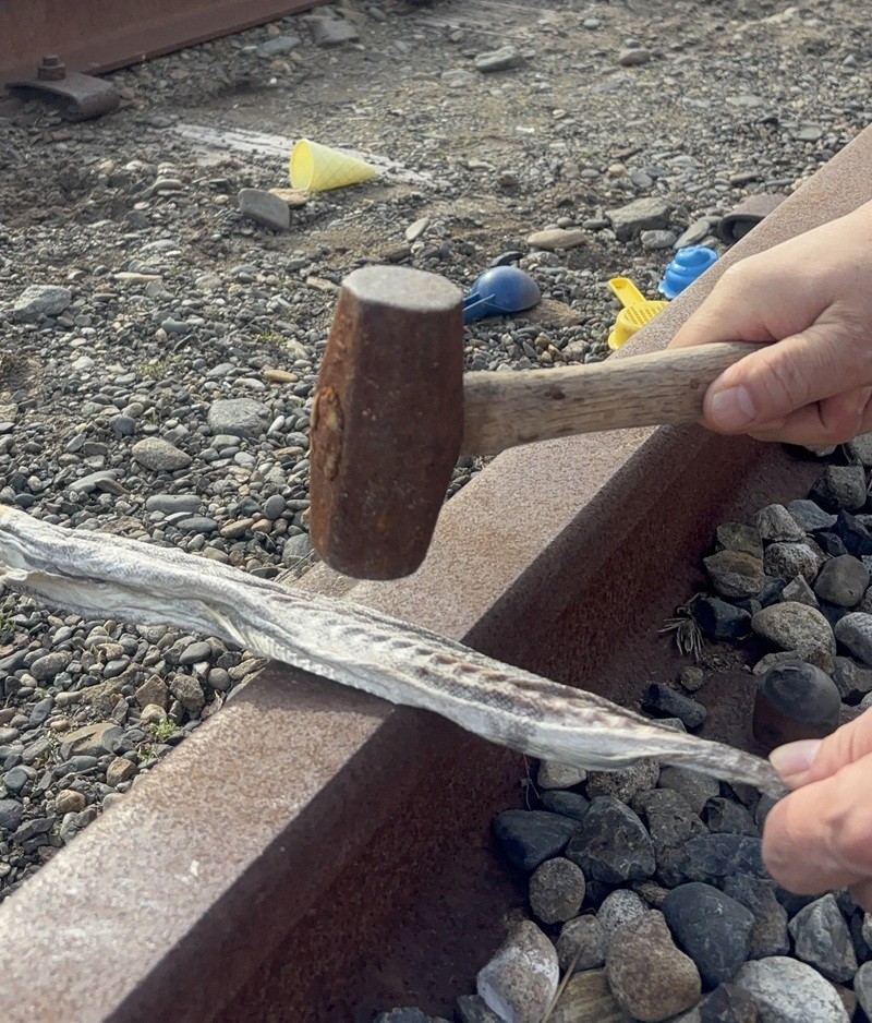 トンカチで叩いて珍味としても♪