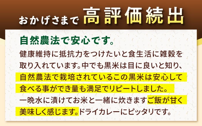 【6回定期便】自然農法で育てた 古代米 黒米 1.2kg（300g×4袋）雑穀 雑穀米 米 お米