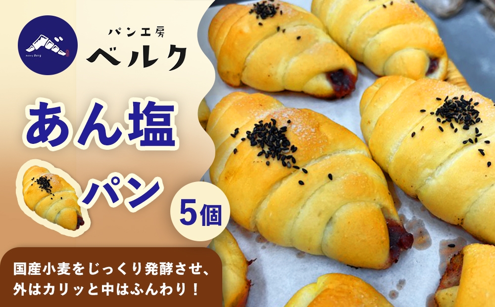 ふんわり塩パンに贅沢あんこのハーモニー
