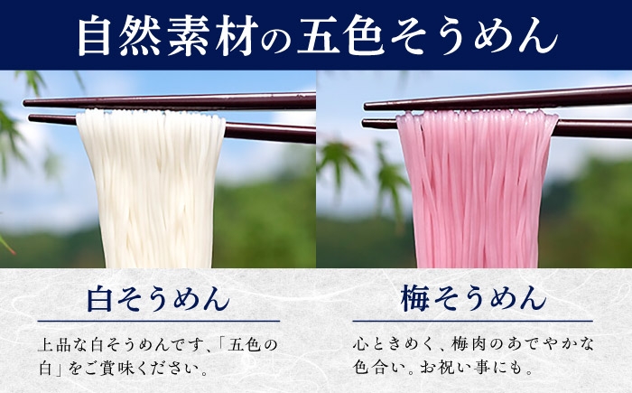 そうめん 素麺 五色そうめん 手延べ 木箱 乾麺 手延べそうめん 詰合せ セット