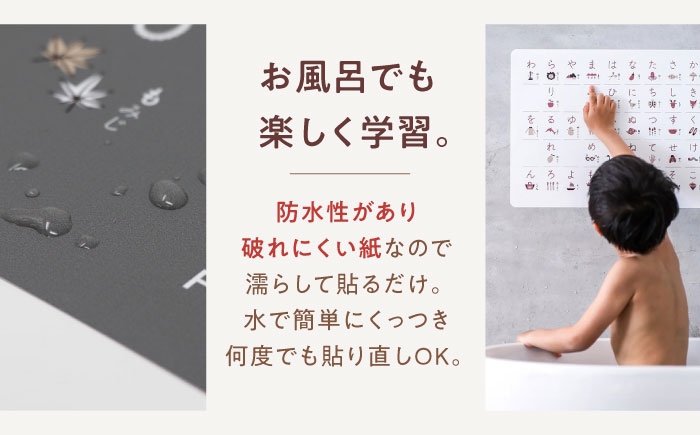 知育ポスター 7枚 セット お風呂 おしゃれ あいうえお 日本地図 世界地図