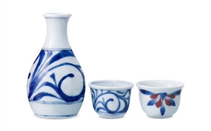 日本酒 砥部焼 セット 純米大吟醸 初雪盃 梅山窯 徳利 盃 高島屋 愛媛