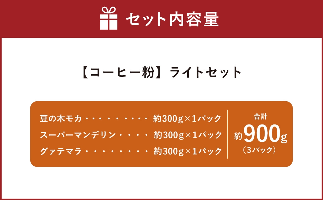 【 西荻窪 】 【 コーヒー粉 】 ライトセット 3種 × 約300g