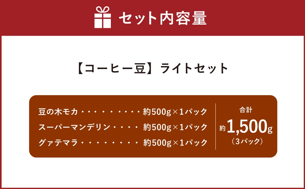 【 西荻窪 】 【 コーヒー豆 】 ライトセット 3種 × 約500g