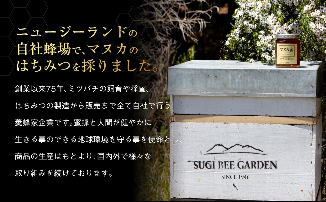 【12ヶ月定期便】ニュージーランド産マヌカ蜜 約500g 瓶