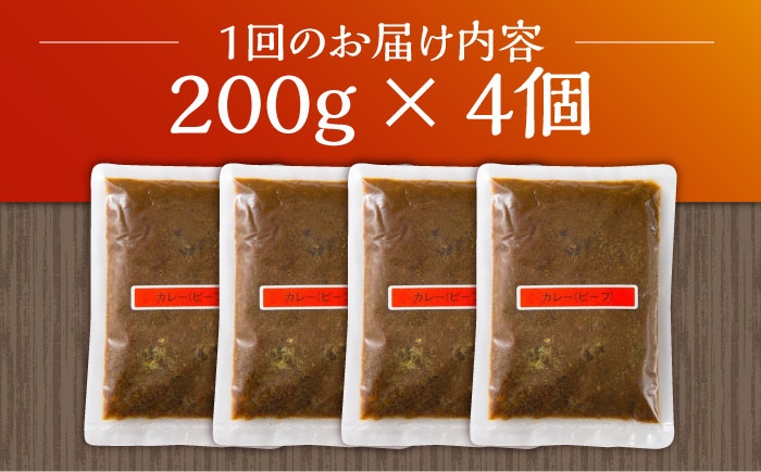 【3回定期便】薬膳スパイスビーフカレー 4食（200g×4） /自然庵 [UCQ007] カレー レトルトカレー 牛肉 牛 ビー