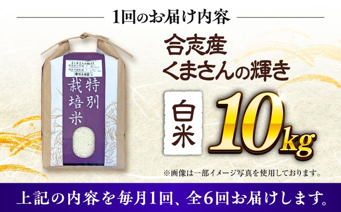 【全6回定期便】 くまさんの輝き 白米 10kg 計60kg