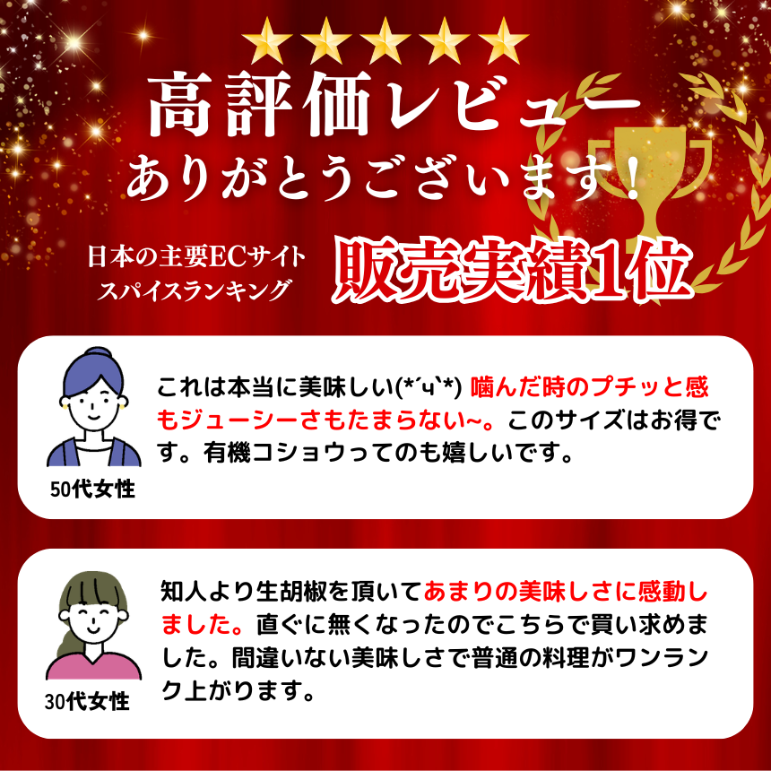 多くのお客様から高評価のレビューをいただいております。