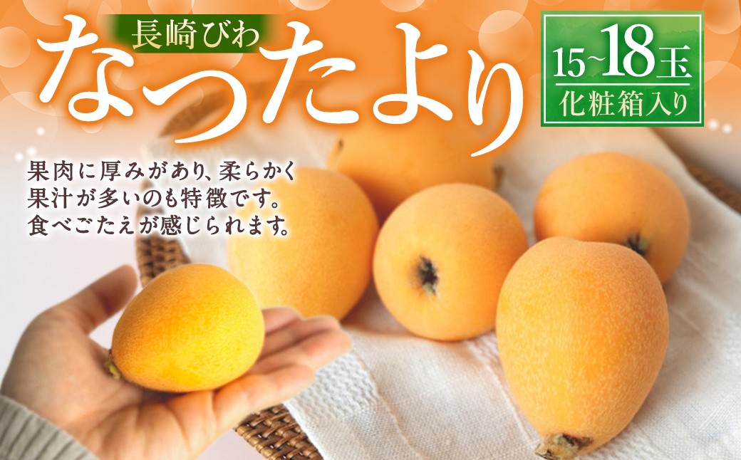 長崎びわ「なつたより」15玉-18玉入り フルーツ 果物 くだもの ビワ