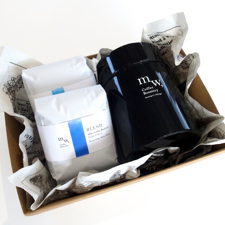 自家焙煎コーヒーとコーヒーキャニスターのセット