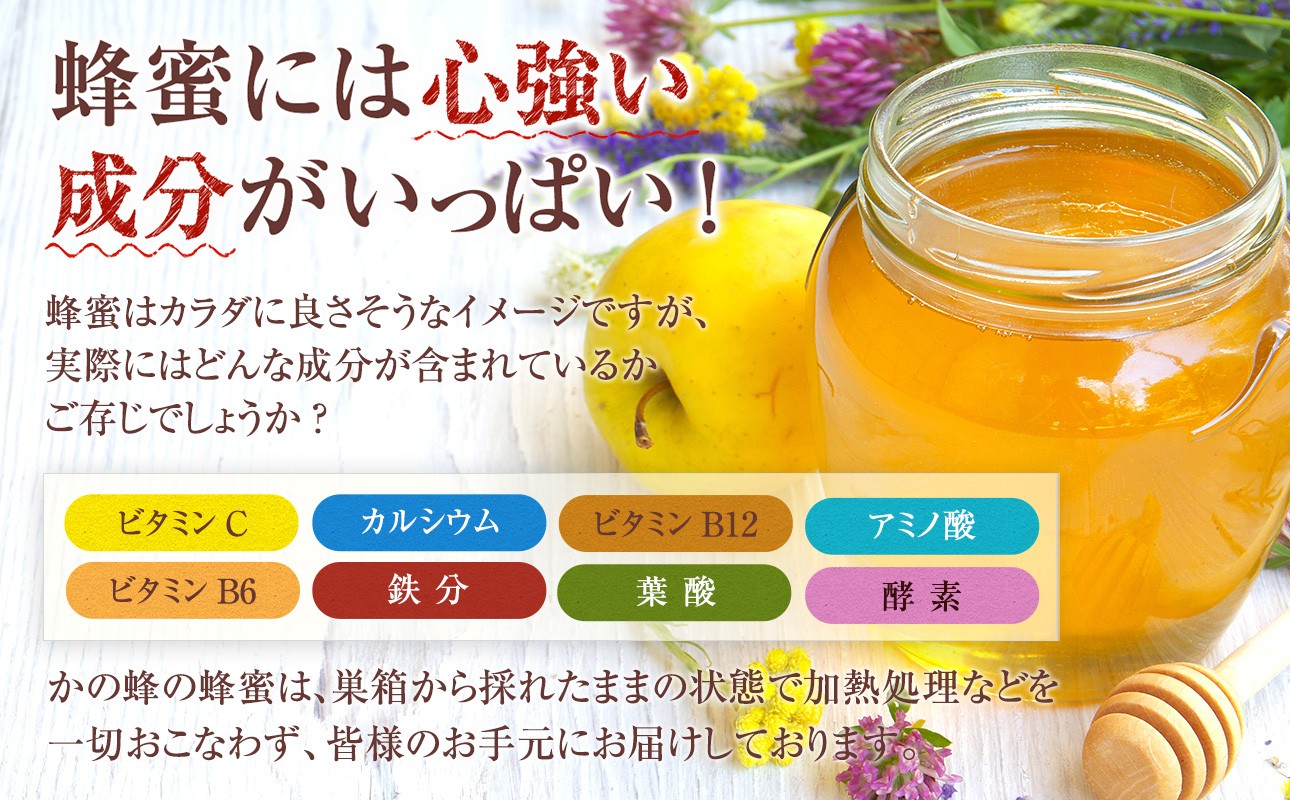 かの蜂 国産 百花蜂蜜 1kg（とんがり容器500g×2本）