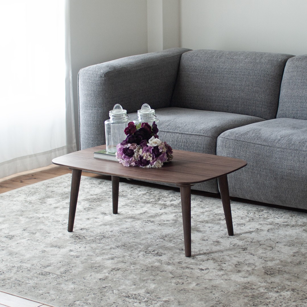 ウォルナット材のローテーブル (2サイズ 90cm 120cm) 高さも選べます。