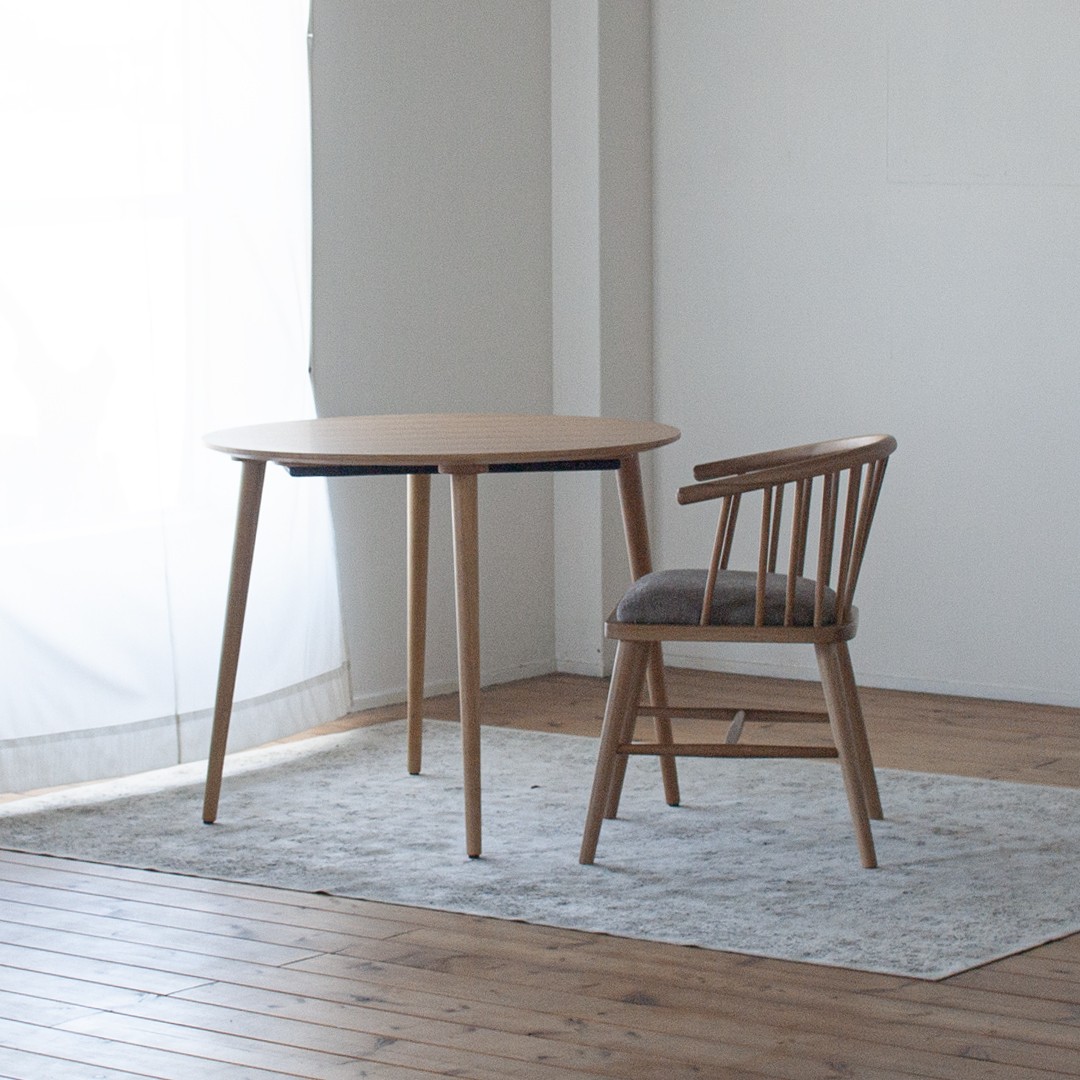 オーク材のこたつダイニング【フラットヒーター付】かけ布団のいらないダイニングテーブルタイプのこたつ