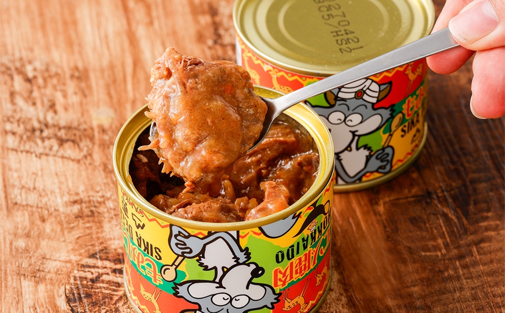 【 2回 定期便 】 エゾ鹿肉 もみじカレー 缶詰 6缶セット
