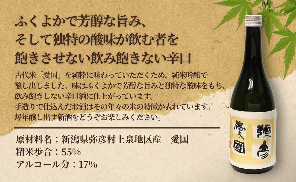「ヨシカワ郷技 タンブラー(300ml)1個」×弥彦酒造「彌彦愛国 純米吟醸 720ml」1本セット
