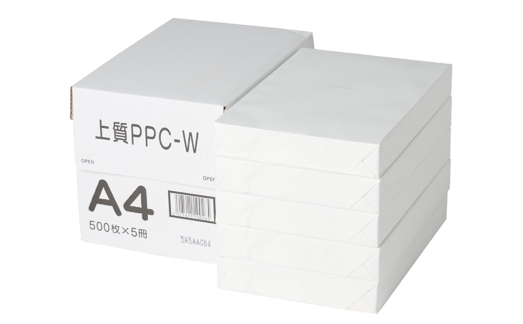 【A4】コピー用紙 定期便3回 上質PPC-W 2500枚×6回