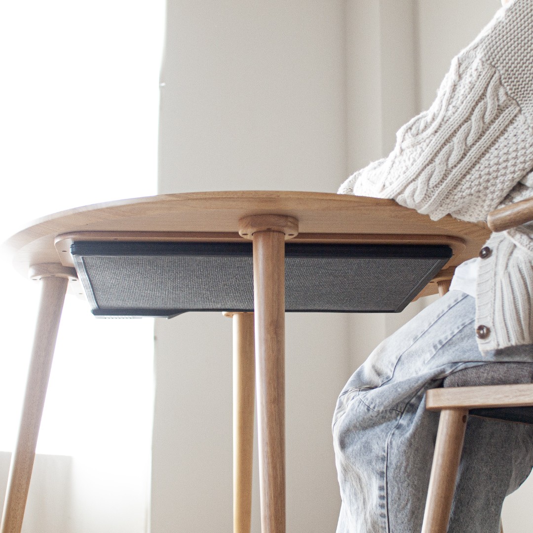 オーク材のこたつダイニング【フラットヒーター付】かけ布団のいらないダイニングテーブルタイプのこたつ