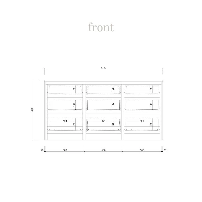 NOT アイランドカウンター 178cm シェルブラック