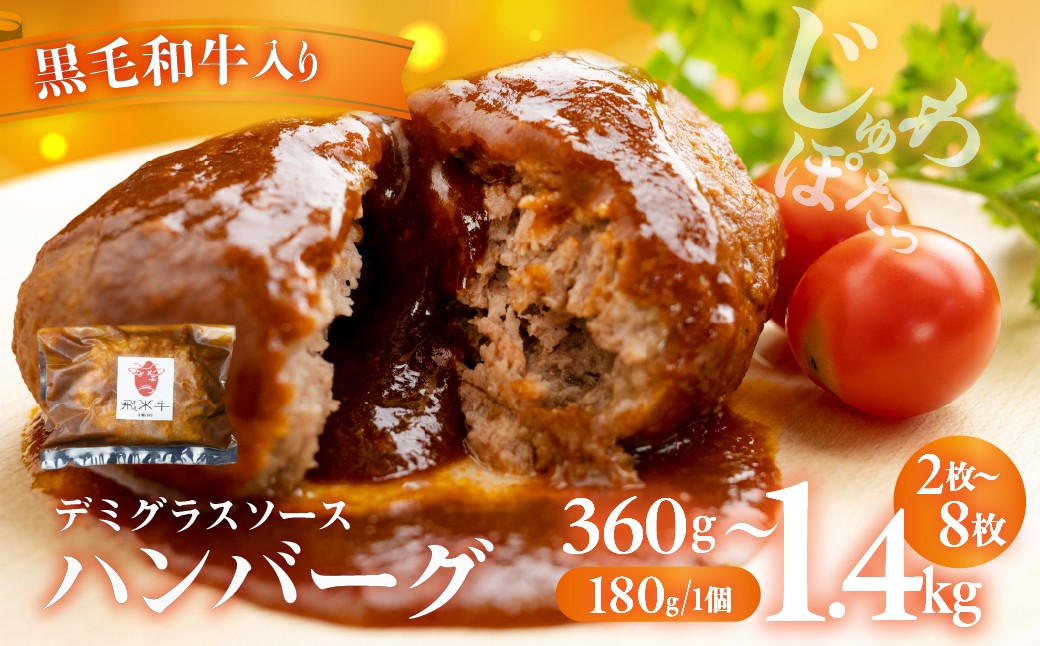飛米牛　デミグラスハンバーグ　180g × 2~8枚