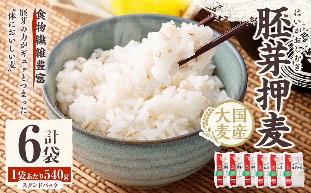 【はくばく】胚芽押麦 スタンドパック 540g×6袋