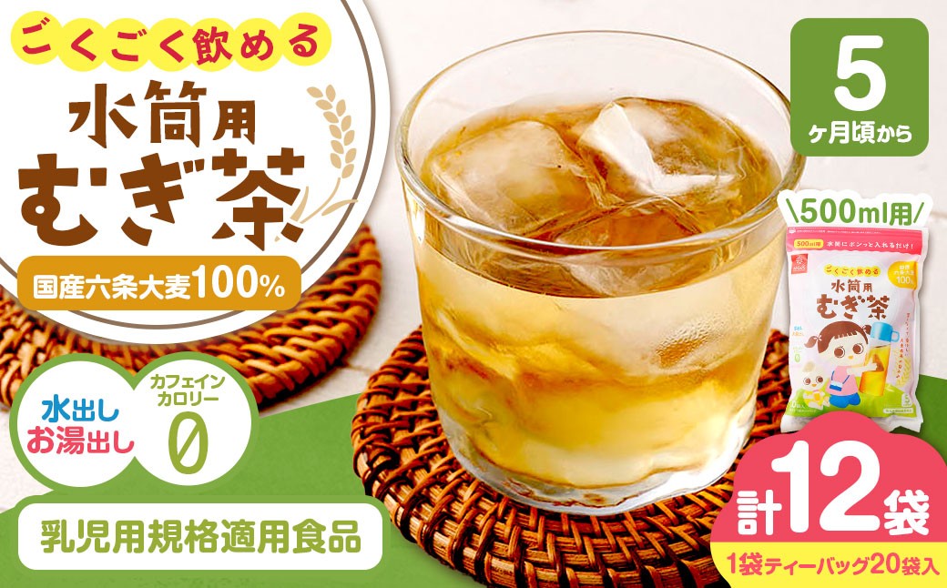 ごくごく飲める 水筒用麦茶 200g（ 20袋 ）×12袋