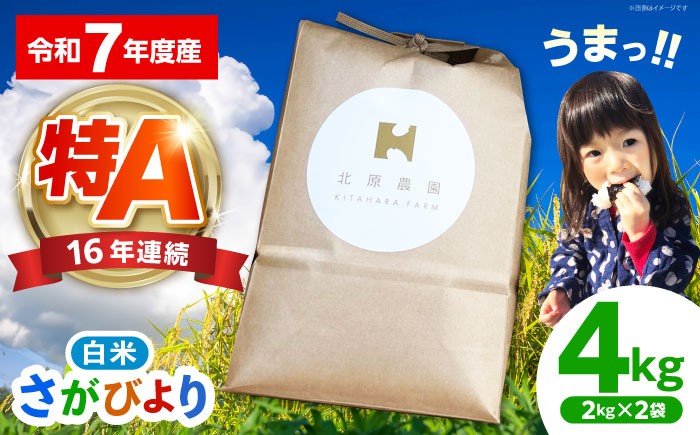 さがびより ( 白米 ) 4kg【北原農園】[HCA004]
