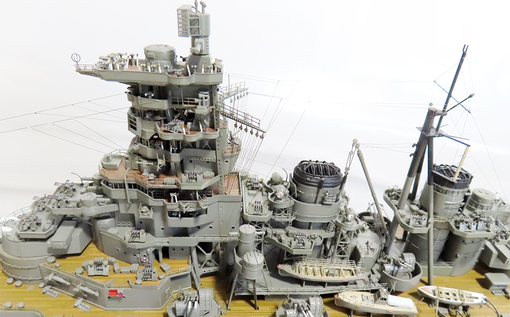 日本海軍戦艦榛名1944レイテ1/350完成品フジミベースプラモデル