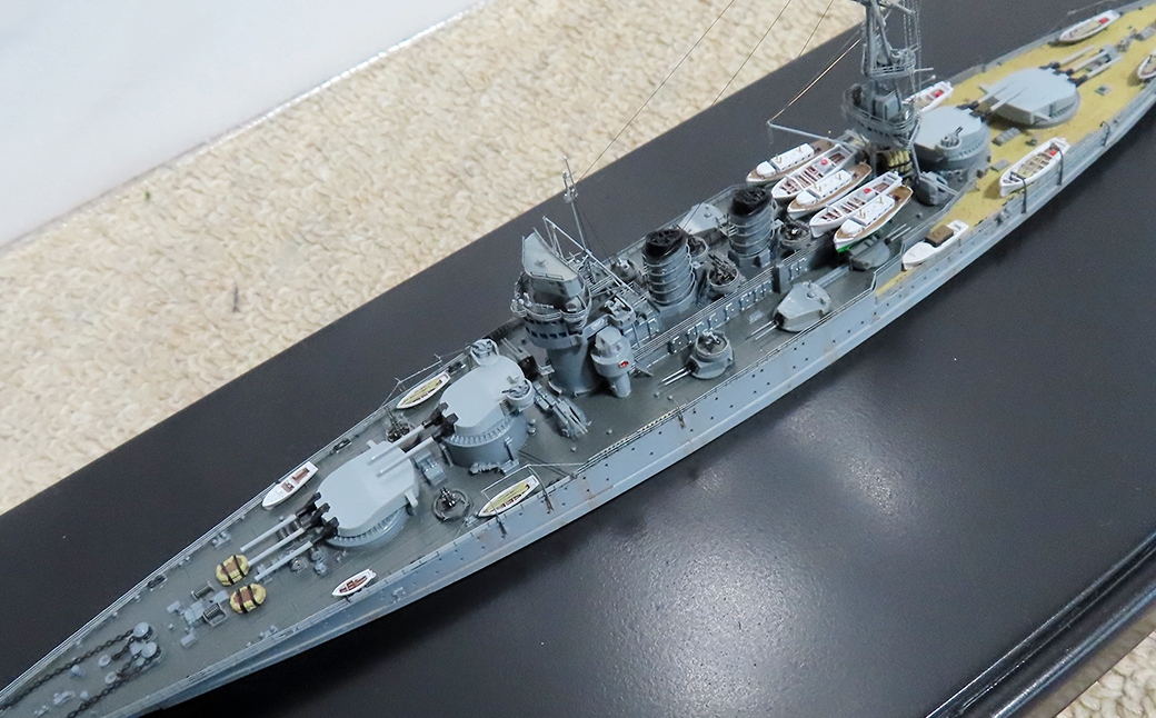 プロプラモデラーが作る！一点物イタリア海軍戦艦「コンティ・ディ・カブール」1/700（完成品）トライアンフベースプラモデル