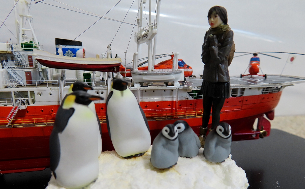 宗谷第3次観測隊南極観測船1/350完成品ハセガワベースプラモデル