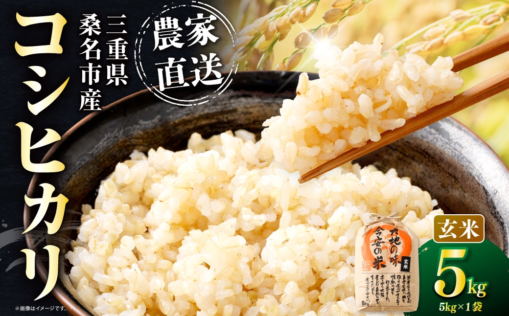今安R.C 桑名産 農家直送の玄米 5kg×1袋