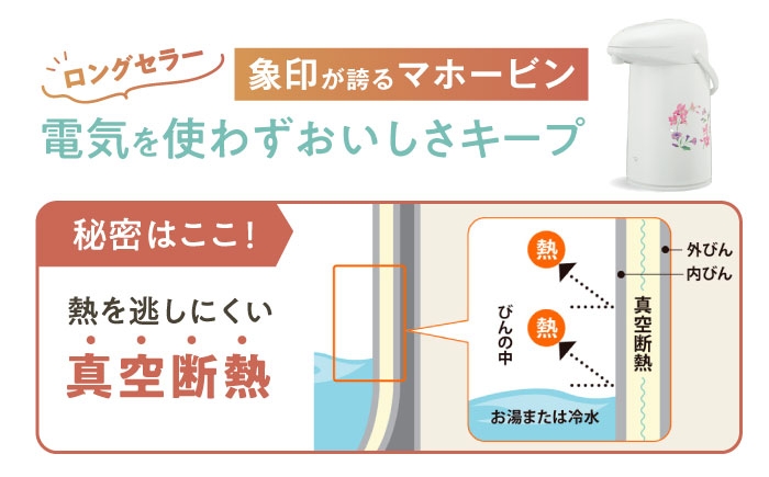 ポット 卓上ポット 象印 魔法瓶 保温 保冷 保温力 持ち運び 日本製 お湯