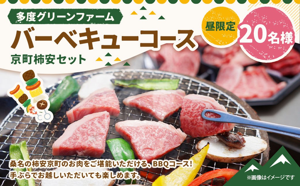 多度グリーンファーム バーベキューコース（京町柿安セット）20名様 昼限定