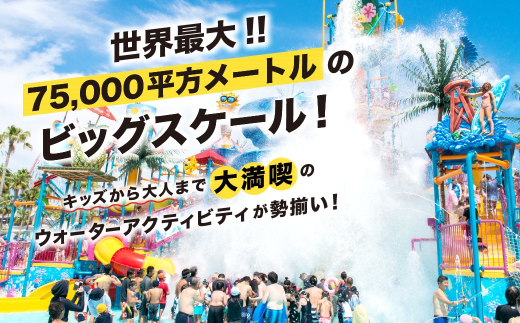 ナガシマリゾート ナガシマスパーランド入場券 および ジャンボ海水プール券（大人2名様分）