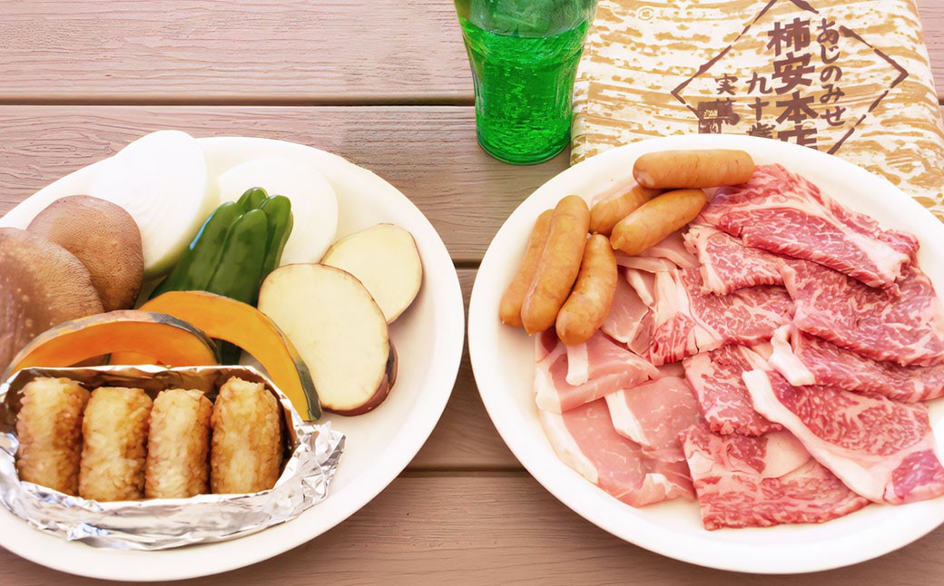 多度グリーンファーム バーベキューコース（京町柿安セット）10名様 昼限定