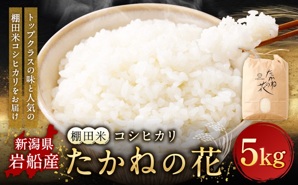 【令和7年産米】新潟県村上市岩船産　棚田米コシヒカリ「たかねの花」5kg