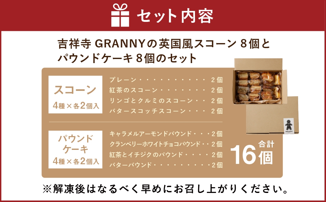 吉祥寺GRANNYの英国風スコーンとパウンドケーキのセット