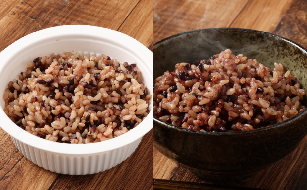 【令和7年産米】【6ヶ月定期便】【お手軽玄米】くろまい＆げんまい パックご飯150g 12個入り×6ヶ月
